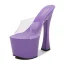 Transparent Summer Rave Club Womens Sandals 2020 17 cm Thick Heels Open / Peep Toe Sandals