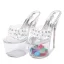 Charming Silver Rave Club Crystal Womens Sandals 2020 Rhinestone 17 cm Stiletto Heels Open / Peep Toe Sandals
