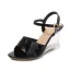 Fine Sølv Gateklær Sandaler Dame 2020 8 cm Kilehæl Peep Toe Sandaler