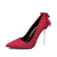Enkel Grå Kontor OL Sløyfe Suede Pumps 2020 10 cm Stiletthæler Spisse Pumps
