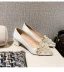 Elegant Ivory Lace Wedding Shoes 2020 Rhinestone Pearl 7 cm Thick Heels Pointed Toe Wedding Pumps