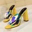 Modest / Simple Summer Burgundy Street Wear Laser Womens Sandals 2020 9 cm Thick Heels Open / Peep Toe Sandals