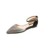 Schöne Sommer Beige Strassenmode Pailletten Flache Sandalen Damen 2020 Knöchelriemen Spitzschuh Sandaletten