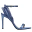 Chic / Beautiful Ocean Blue Cocktail Party Womens Sandals 2020 Leather Ankle Strap 9 cm Stiletto Heels Open / Peep Toe Sandals
