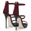 Sexy Summer Burgundy Cocktail Party Womens Sandals 2020 Leather Suede Ankle Strap 11 cm Stiletto Heels Open / Peep Toe Sandals