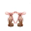 Schöne Schwarz Ball Satin Sandalen Damen 2020 Schleife 10 cm Stilettos Spitzschuh Sandaletten