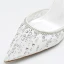 Charmant Weiß Abend Sandalen Damen 2020 Strass Slingpumps 7 cm Stilettos Spitzschuh Sandaletten