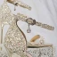 Sexy Argenté Soirée Paillettes Sandales Femme 2020 Bride Cheville 10 cm Talons Aiguilles Peep Toes / Bout Ouvert Sandales