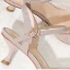 Charming Nude Casual Rhinestone Womens Sandals 2020 5 cm Stiletto Heels Pointed Toe Sandals