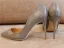 Mooie / Prachtige Grijs Kantoor OL Leer Pumps 2020 Lakleer 10 cm Naaldhakken / Stiletto Pumps Spitse Neus
