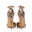 Chic / Beautiful Khaki Street Wear Snakeskin Print Womens Sandals 2020 Ankle Strap 12 cm Stiletto Heels Pointed Toe Sandals