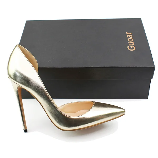 Simple Bleu Roi Bureau OL Chaussures Femmes 2020 12 cm Talons Aiguilles À Bout Pointu Talons