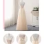 Chic / Beautiful Champagne Bridesmaid Dresses 2018 A-Line / Princess Appliques Bow Lace Backless Floor-Length / Long Wedding Party Dresses