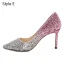 Sparkly Charming Silver Evening Party Leather Sequins Pumps 2020 8 cm Stiletto Heels Pointed Toe Pumps