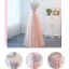 Elegant Pearl Pink Wedding Party Dresses 2018 A-Line / Princess Appliques Lace Bow Backless Floor-Length / Long Bridesmaid Dresses