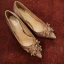 Charmant Champagner Kristall Brautschuhe 2020 Leder Strass Pailletten 10 cm Stilettos Spitzschuh Hochzeit Pumps