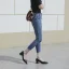 Chic / Belle Noire Bureau OL Escarpins 2020 4 cm Talons Épais Talon Bas À Bout Pointu Escarpins