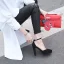 Chic / Belle Bordeaux Club de carnaval Daim Sandales Femme 2020 Bride Cheville 10 cm Talons Épais À Bout Pointu Sandales
