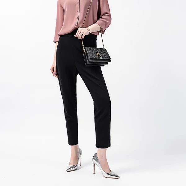 Chic / Beautiful Evening Party Black Leather Pumps 2020 10 cm Stiletto Heels Pointed Toe Pumps