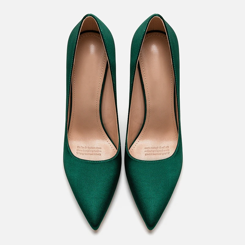 green emerald velvet dress Satin Ribbon Shoe Laces – American Duchess main image 0