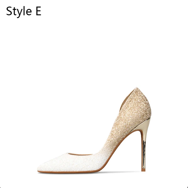 Glitzernden Charmant Pink Abend Pailletten Damenschuhe 2020 10 cm Stilettos Spitzschuh High Heels