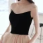 Flotte Sorte Gallakjoler 2021 Prinsesse Scoop Neck Rhinestone Bælte Ærmeløs Lange Galla Kjoler