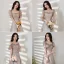 Elegant Grey Lace Star Bridesmaid Dresses 2021 A-Line / Princess Square Neckline Bow Short Sleeve Backless Floor-Length / Long Bridesmaid Wedding Party Dresses