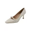 Chic / Beautiful Ivory Pearl Wedding Shoes 2020 7 cm Stiletto Heels Pointed Toe Wedding Pumps