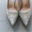 Charming Sparkly Gold Rhinestone Pearl Wedding Shoes 2020 7 cm Stiletto Heels Pointed Toe Wedding Pumps
