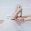 Schöne Rot Brautschuhe 2020 Knöchelriemen 12 cm Stilettos Spitzschuh Hochzeit Pumps