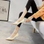 Simple Beige Désinvolte Escarpins 2020 3 cm Talons Aiguilles Talon Bas À Bout Pointu Escarpins