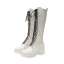 Moda Zima Czarne Zużycie ulicy Połowy Łydki Buty Damskie 2020 6 cm Grubym Obcasie Okrągłe Toe Boots