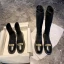 Chic / Beautiful Black Street Wear Ankle Knitting Flat Womens Boots 2020 Leather Round Toe Boots