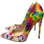 Chic / Beautiful Multi-Colors Printing Outdoor / Garden Pumps 2020 12 cm Stiletto Heels Pointed Toe Pumps