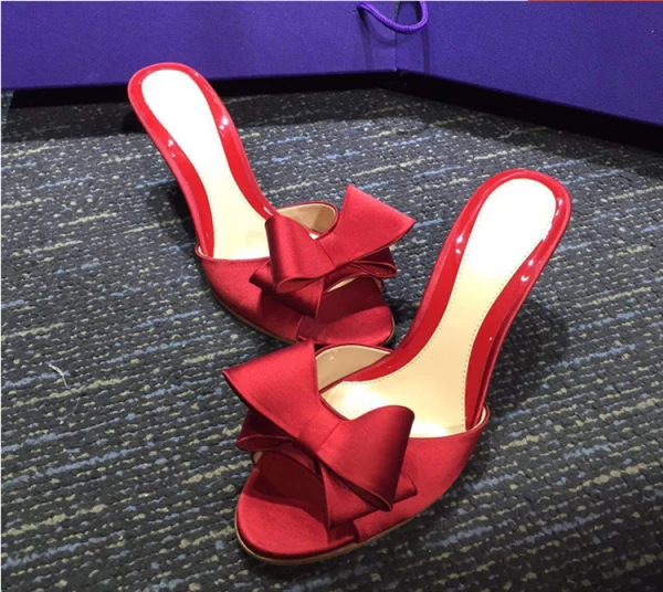 Chic / Belle Noire Désinvolte Noeud Sandales Femme 2020 6 cm Talons Aiguilles Peep Toes / Bout Ouvert Sandales