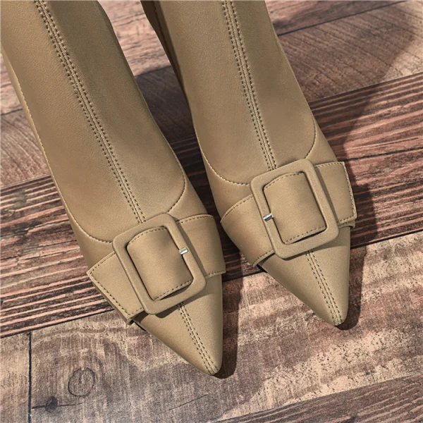 Modest / Simple Black Street Wear Ankle Womens Boots 2020 9 cm Stiletto Heels Pointed Toe Boots