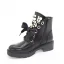Mode Noire Vêtement de rue Bottines Bottes Femme 2020 Perle À Bout Rond Plate Bottes