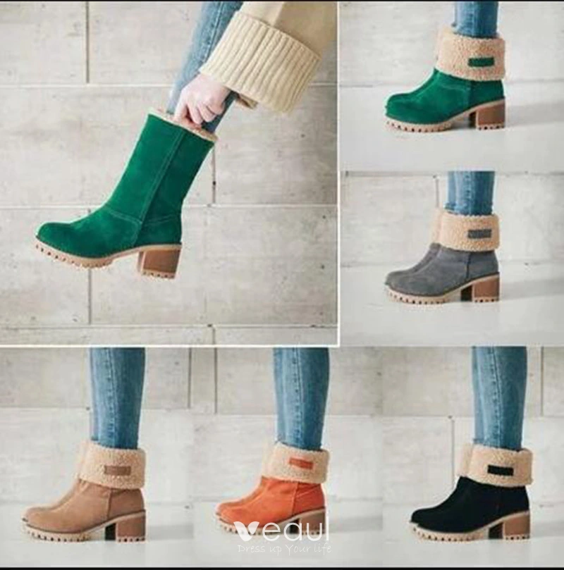 bottes vertes daim