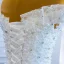 Luxury / Gorgeous Ivory Wedding Dresses 2021 Ball Gown Off-The-Shoulder Beading Pearl Rhinestone Sequins Short Sleeve Backless Chapel Train Wedding