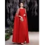Chic / Belle Rouge Paillettes manteau Robe De Bal Robe De Soirée 2021 Princesse Encolure Dégagée Sans Manches Longue Robe De Ceremonie