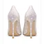 Mode Aprikos / Beige Afton Bal Satin Pumps 2021 Prickig 10 cm Stilettklackar Spetsiga Pumps Högklackade