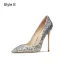 Charmant Noire Soirée Paillettes Escarpins 2021 Cuir 10 cm Talons Aiguilles À Bout Pointu Escarpins Talons Hauts