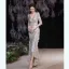 Sparkly Sexy Silver Sequins Evening Dresses 2021 Trumpet / Mermaid V-Neck 1/2 Sleeves Floor-Length / Long Evening Party Formal Dresses