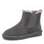 Modern / Fashion Womens Boots 2017 Black Suede Ankle Leather Casual Winter Flat Snow Boots
