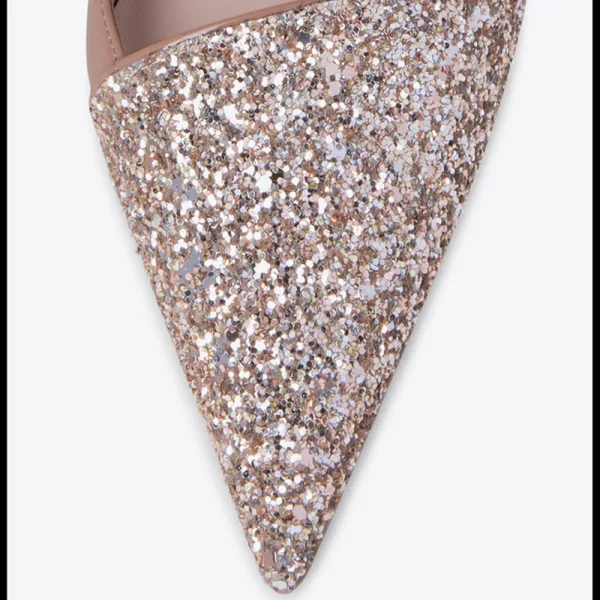 Charming Nude Evening Party Sequins Pumps 2021 8 cm Stiletto Heels Pointed Toe Pumps High Heels