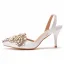Charming White Pearl Rhinestone Womens Sandals High Heels 2021 7 cm Stiletto Heels Pointed Toe Wedding Sandals