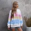 Fashion Tie-dye Fall Winter Multi-Colors Street Wear Sweatshirts 2021 Hooded Loose Long Sleeve Women's Tops