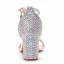 Charmant Multi-Couleurs Cocktail Soirée Sandales Femme 2021 Faux Diamant Bride Cheville 7 cm Talons Épais Peep Toes / Bout Ouvert Sandales Talons Hauts