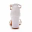 Sexy Blanche Soirée Cocktail Sandales Femme 2021 Bride Cheville 7 cm Talons Épais Peep Toes / Bout Ouvert Sandales Talons Hauts