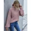 Comfortable Casual Fall Winter Brown Knitting Sweaters 2021 High Neck Long Sleeve Loose Women Tops